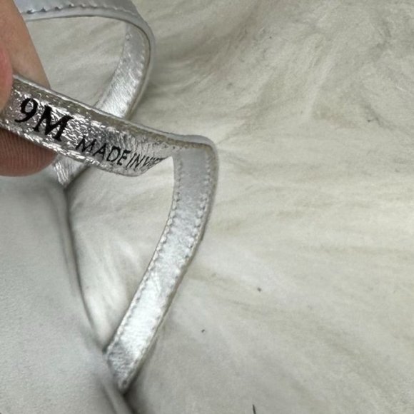 Linea Paolo Harmony Delicate Multi-Strap Leather Dress Sandal in Silver Iridesce - Picture 4 of 7